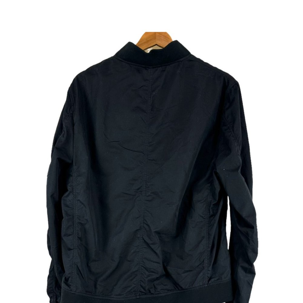 AllSaints NWT Men's Bassett Bomber Jacket Black Size L Zip Pockets Lightweight - Picture 9 of 10